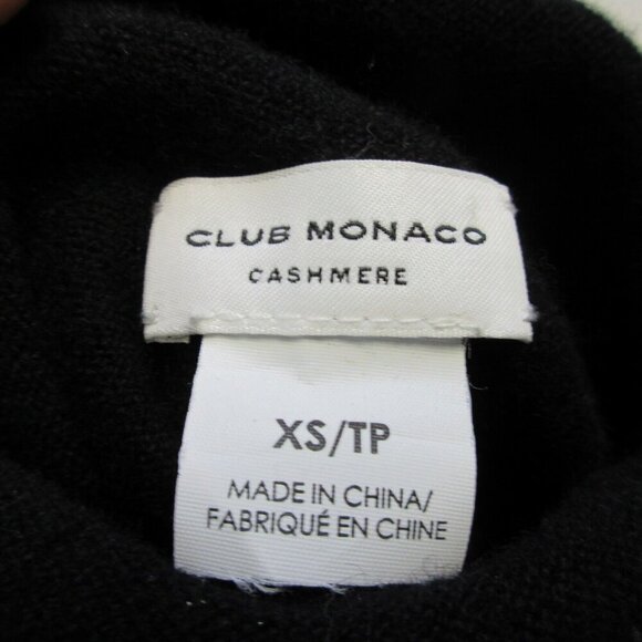 Club Monaco 100% Cashmere Turtleneck Pullover Sweater Women's Black Luxury 210 - Picture 3 of 11